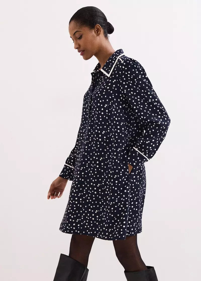 Phase Eight - Kylie Spot Tunic Dress (Size 10) - Like New