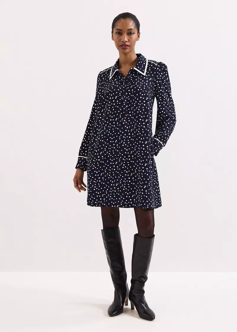 Phase Eight - Kylie Spot Tunic Dress (Size 10) - Like New