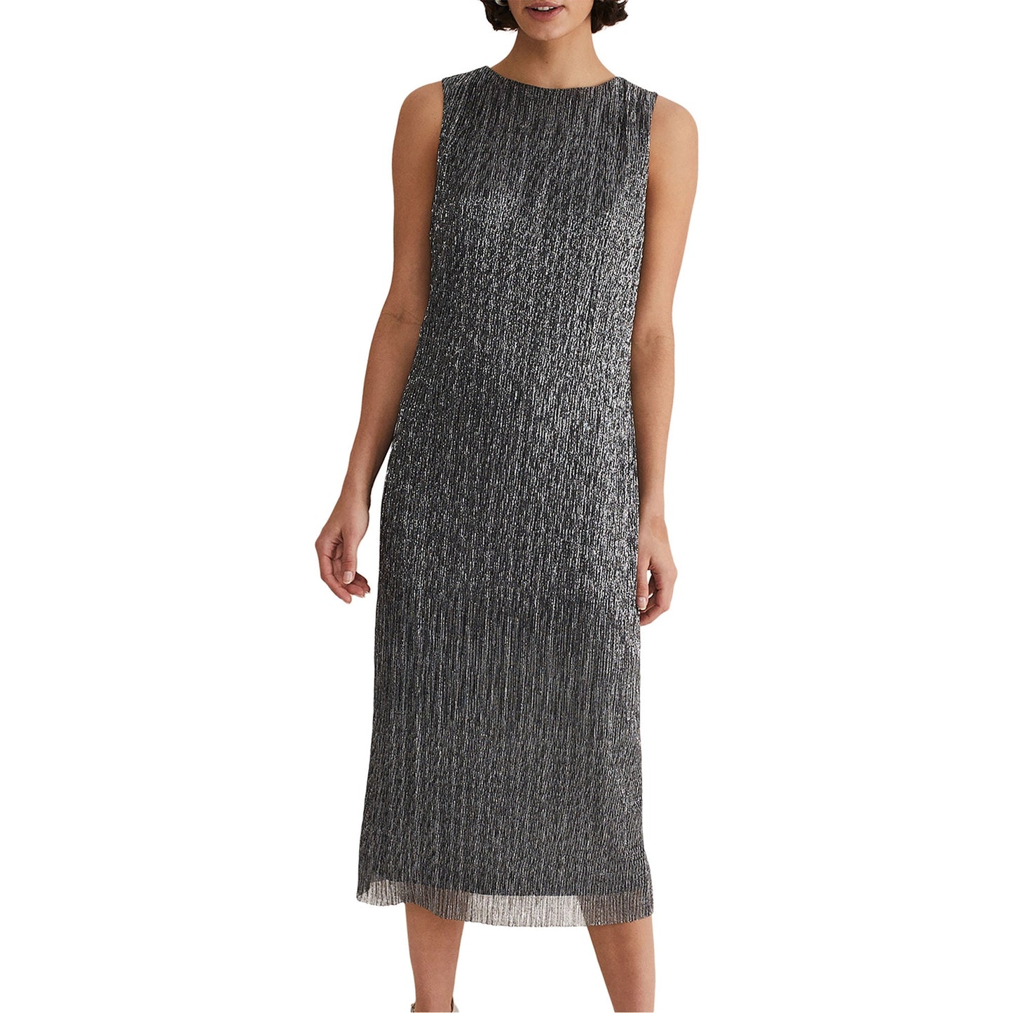 Phase Eight - Alix Plisse Sleeveless Dress (Size 12) - Like New