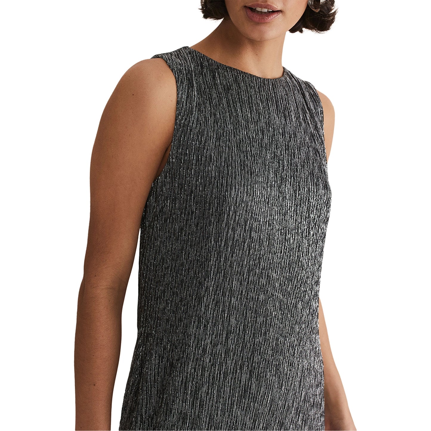 Phase Eight - Alix Plisse Sleeveless Dress (Size 12) - Like New
