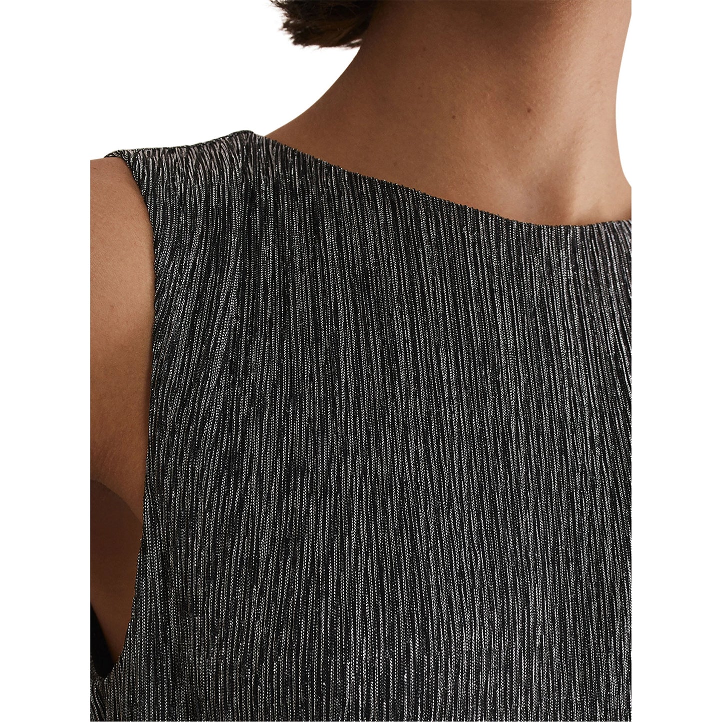Phase Eight - Alix Plisse Sleeveless Dress (Size 12) - Like New