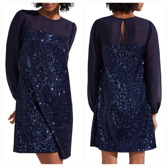 Hobbs - Zariah Sequin Embellished Mini Dress (Size 12) - Like New