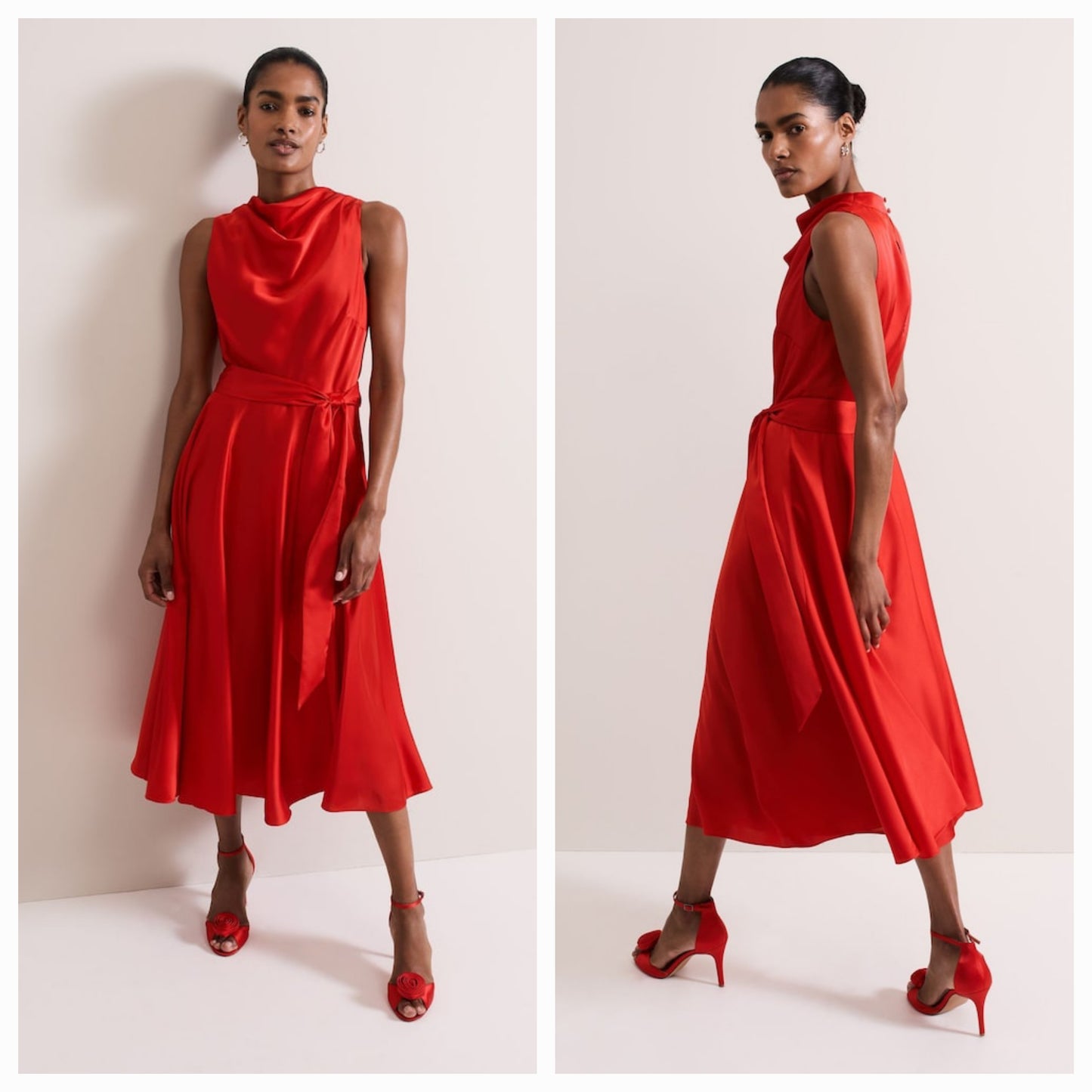 Phase Eight - Jasleen Satin Dress (Size 12) - New