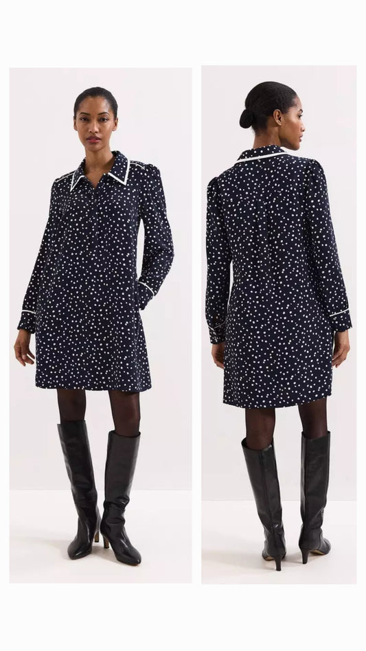 Phase Eight - Kylie Spot Tunic Dress (Size 10) - Like New