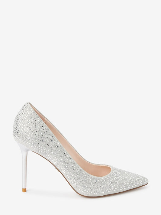 Forever Comfort - Silver Wedding Glitter Court Bridal Shoes (Size 5) - New