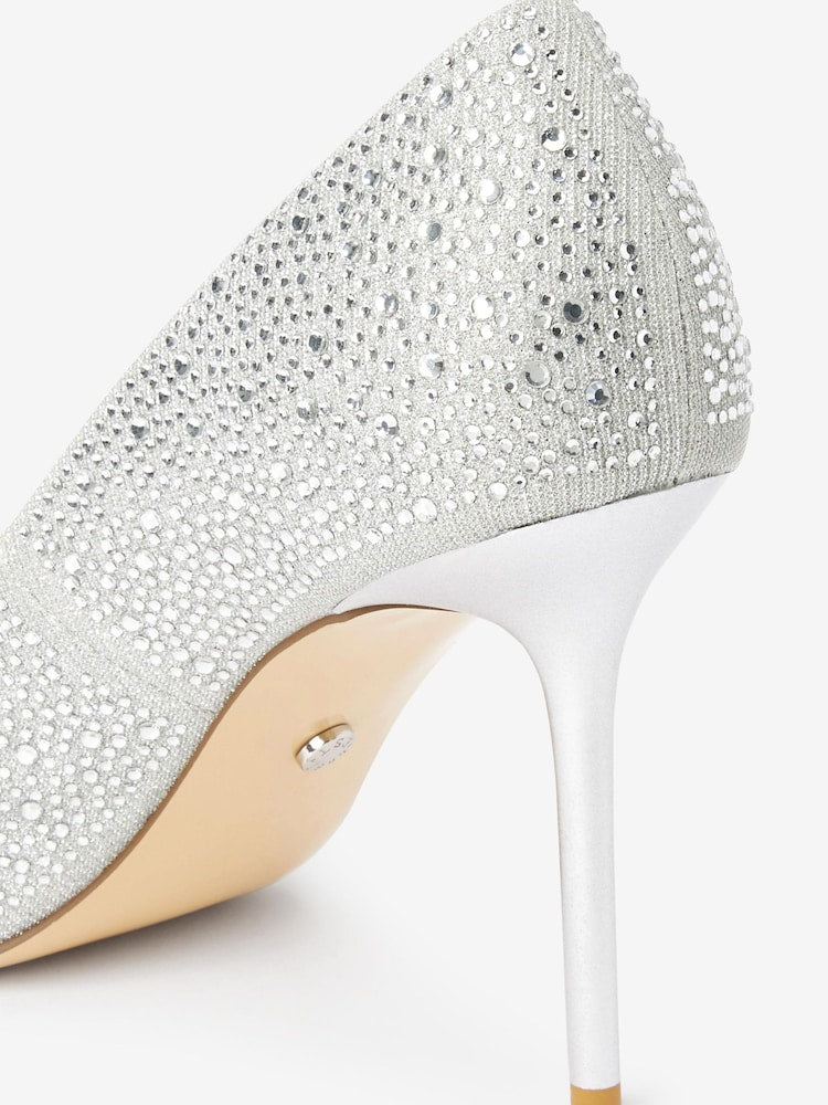 Forever Comfort - Silver Wedding Glitter Court Bridal Shoes (Size 5) - New