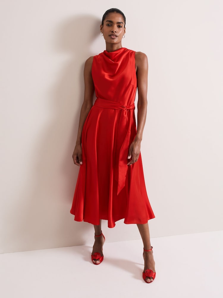 Phase Eight - Jasleen Satin Dress (Size 12) - New