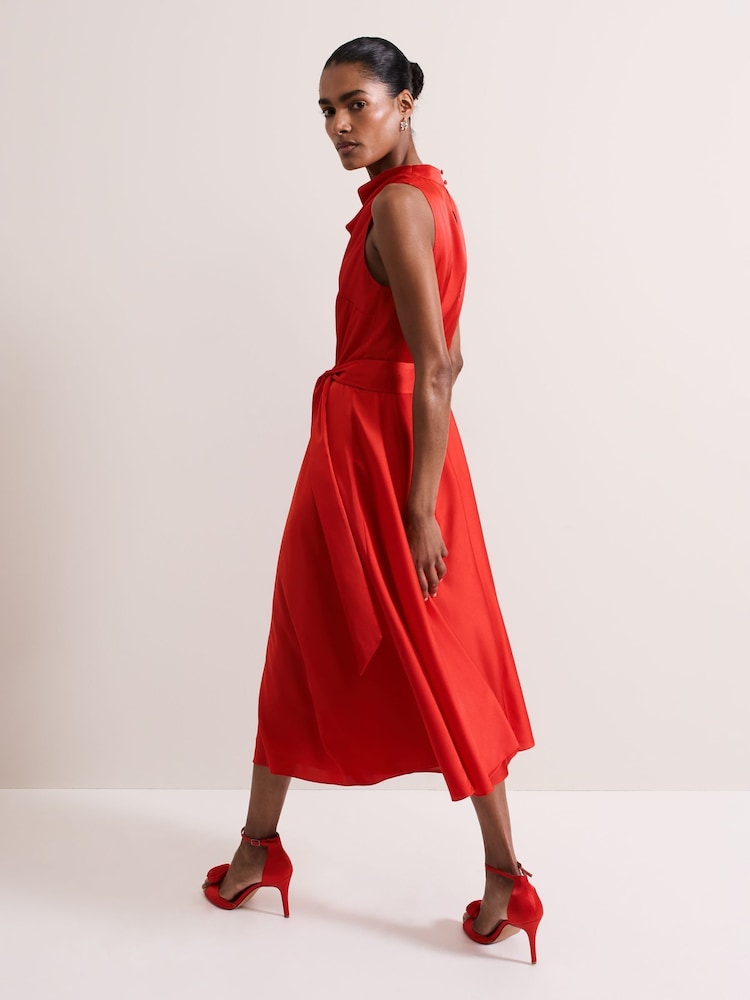 Phase Eight - Jasleen Satin Dress (Size 12) - New