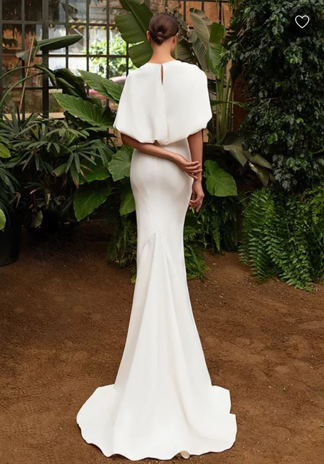 Zac Posen for White One - The Gwyneth Fitted Wedding Dress With Cape (Size 12) - Like New