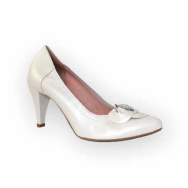Le Babe - Ivory Pearlised Court Shoes (Size 4 1/2) - Like New
